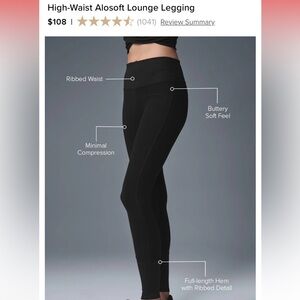Alo Yoga High-Waisted Alosoft Lounge Leggings